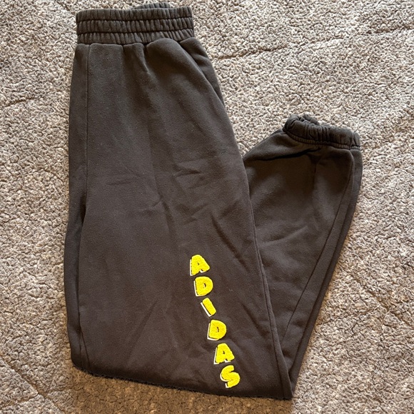 Adidas Black Joggers with Yellow and Red Graphics - Picture 2 of 3